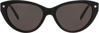 Alexander McQueen Best 55mm Cat Eye Sunglasses in Black Black Grey at Nordstrom Rack