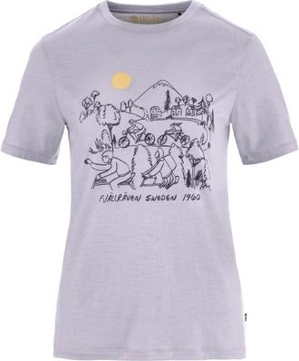 Fj&auml;llr&auml;ven Hoja Lugnt Wool T-Shirt Merinoshirt f&uuml;r Damen | lavender mist
