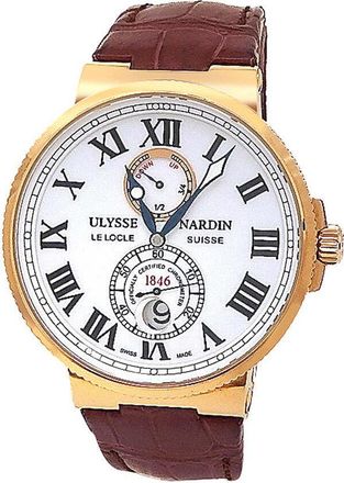 Ulysse Nardin Pre-owned Ulysse Nardin Maxi Marine Chronometer White Dial Mens Watch 266-67/40
