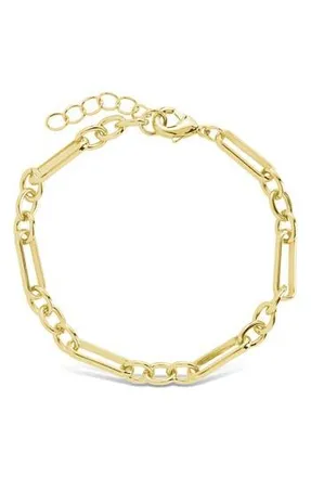 Sterling Forever Bexley Mixed Link Chain Bracelet in Gold at Nordstrom Rack