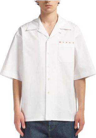 Marni S/S Shirt - Heren - Korte mouwen Overhemden - Wit - S - Overhemden