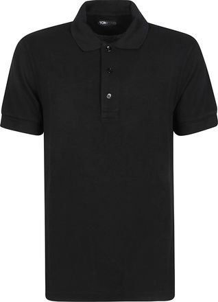 Tom Ford Tailored Black Minimalist Lyocell Polo Shirt