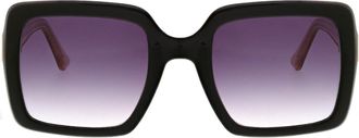 Oscar De La Renta 52mm Large Contemporary Square Sunglasses in Black/Blush at Nordstrom Rack