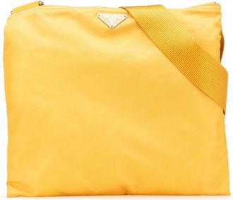 Prada Pre-owned Womens Nylon Crossbody Bag - Gold Textile - One Size