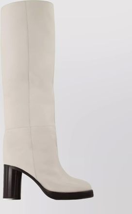 Isabel Marant knee high block heel leather boots