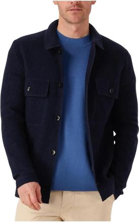 Selected Slhnealy LS Knit Workwear Cardigan - Heren - Zomerjassen - Blauw - XL - Wol - Jassen