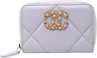 Chanel Pre-owned Wallets, female, Purple, Size: ONE SIZE Pre-owned Leather Wallet