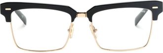 Miu Miu Eyewear MU10ZS rectangle-frame glasses - women - Acetate/Metal/Acrylic - 54 - Black