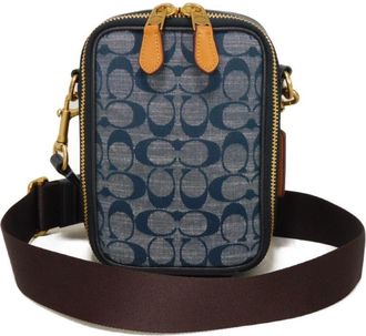 Coach Blue Shoulder Bag Sling Bag (Pre-Owned)