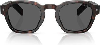 Prada 49mm Round Phantos Sunglasses in Dark Grey at Nordstrom