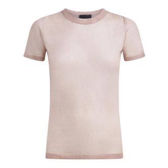 Dondup t-shirt Poliestere - female - Dondup - T-Shirts - Beige - M - Tops