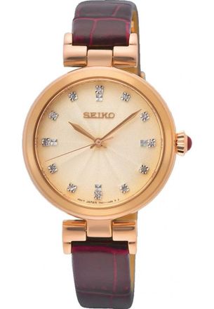 Seiko Womens SRZ548P1 Ladies Dress Watch - Rose Gold - One Size