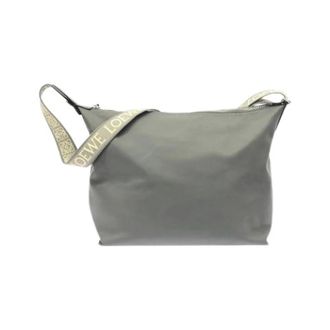 Loewe Pre-owned Cubi Calf Shoulder Bag - Dames - Pre-owned - Grijs - Maat: ONE Size Leer