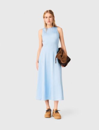 Maje Open-back Maxi Dress - Blue - Maje