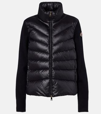 Moncler Cardigan Tricot in lana vergine imbottito