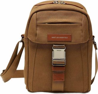 Want Les Essentiels Brantford Organic Cotton Canvas Crossbody Bag in Dark Camel at Nordstrom