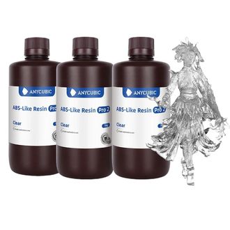 OEM Resina Para Impresi&oacute;n 3d, Alta Precisi&oacute;n, Aplicaci&oacute;n Sencilla, Abs Pro2 Clear - 3 Kg