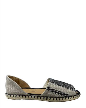 Eric Michael Womens Dominique Slip On Espadrille In Black/ Beige
