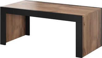 Mirjan24 Mobilier1 - Mesa De Centro Charlotte 146, Roble Wotan + Negro, 50x60x120cm, Di&aacute;metro: 0, Aglomerado Laminado, Angular