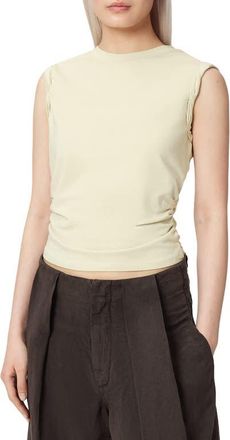 AllSaints West Side Ruched Tank in Haze Green at Nordstrom, Size Medium