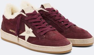 Golden Goose Ball Star shearling-lined suede sneakers