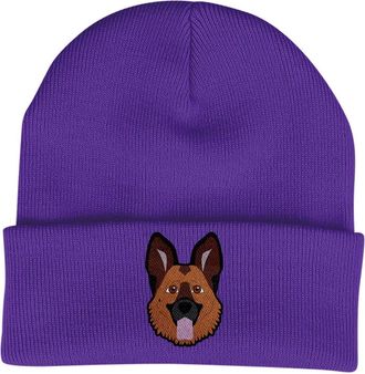 Bang Tidy Clothing German Shepherd Beanie Hat - Dog Lovers Gifts for Women - Winter Hats for Women - Knitted Wooly Ladies Hats - Dog Walking Accessories - Embroidered Al