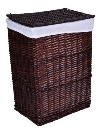 OEM Cesta De Mimbre Marr&oacute;n De 114 L