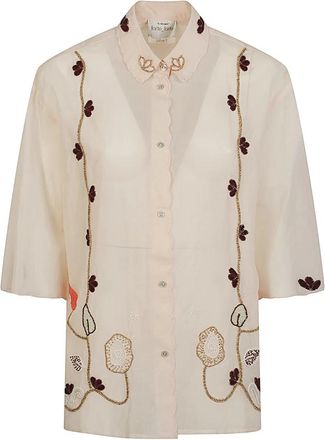 Forte_Forte Shirts - Dames - Overhemden - Beige - XS - Overhemden