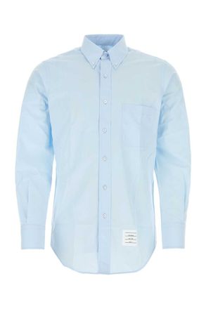 Thom Browne Light blue popeline shirt