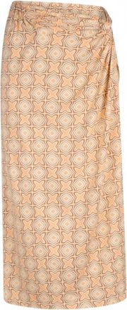 Esqualo Womens Star Knotted Midi Skirt In Beige
