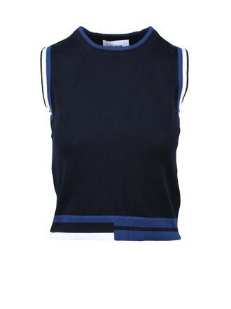 Alpha Studio Dark Blue Cotton Top
