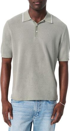 Rag & Bone Harvey Relaxed Polo in Grey at Nordstrom, Size Xx-Large