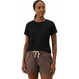 Pact Organic Cotton Luxe Stretch Jersey Slim Tee in Black at Nordstrom, Size X-Small