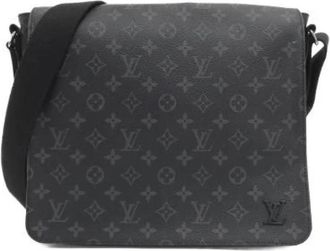 Louis Vuitton Tweedehands Canvas Louis Vuitton tassen - Heren - Vintage Schoudertas - Zwart - ONE Size - Vintage