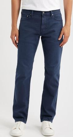 AG - Adriano Goldschmied Prot&eacute;g&eacute; Straight Leg Jeans in 7 Years Sulfur Modern Navy at Nordstrom, Size 31 X 32