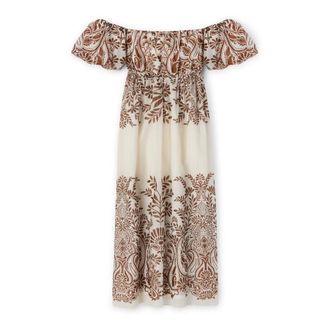 Motivi Dames, Jurken, Bruin, Maat: S Katoen