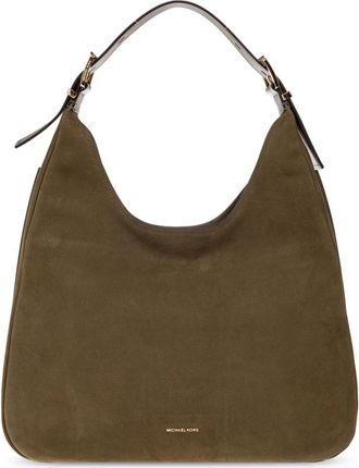 Michael Kors Nolita Grote Nubuck Hobo Schoudertas - Dames - Schoudertassen - Bruin - ONE Size - Leer - Tassen