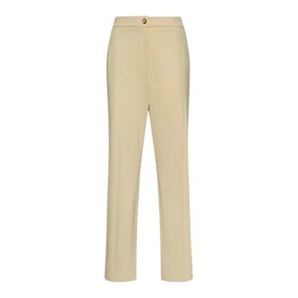 Elena Miro Straight Trousers - Trousers - Mujer - Beige - M