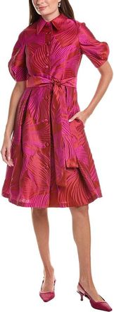 Teri Jon by Rickie Freeman Teri Jon By Rickie Freeman Jacquard Abstract Print Puff Sleeve Shirtdress