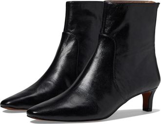 Madewell The Dimes Boots Women True Black Leather Kitten Heel Bootie KHD2673