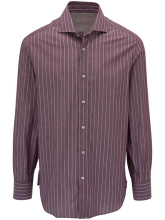 Brunello Cucinelli Bicolor Cotton Pattern Mens Shirt