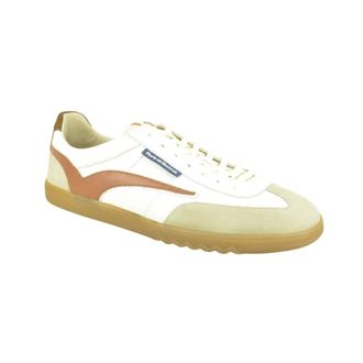 Floris Van Bommel Wit+Cognac sneaker N. gumZ - Heren - Schoenen - Veelkleurig - Maat: 42 1/2 EU