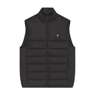 Lyle & Scott Gewatteerd Gilet - Heren - Bodywarmers - Grijs - S - Leer - Jassen