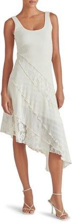 Steve Madden Vance Mixed Media Asymmetric Dress in Marshmallow at Nordstrom Rack, Size X-Small