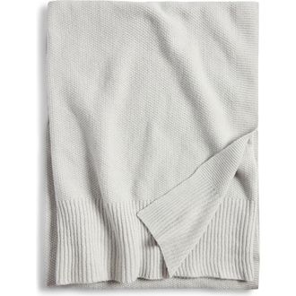 Nordstrom Felicity Knit Throw Blanket in Grey Vapor Heather at Nordstrom, Size One Size Oz