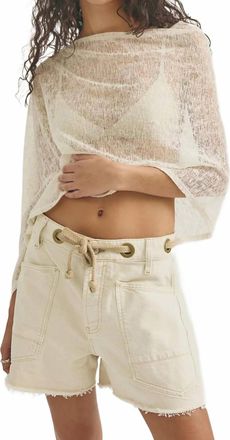 Free People Moxie Barrel Shorts In White