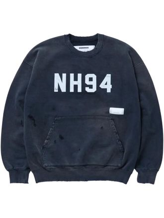 Neighborhood distressed-effect sweatshirt - Black