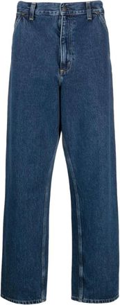 Carhartt Work in Progress Indigo Blauwe Denim Straight Leg Jeans - Heren - Regular Fit Jeans - Blauw - W31 - Denim - Jeans