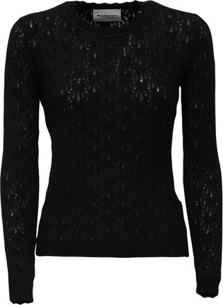 Isabel Marant Obeline Trui - Dames - Ronde hals truien - Zwart - XS - Truien & Vesten