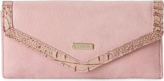 Brahmin Veronica Croc Embossed Leather Wallet in Blush at Nordstrom